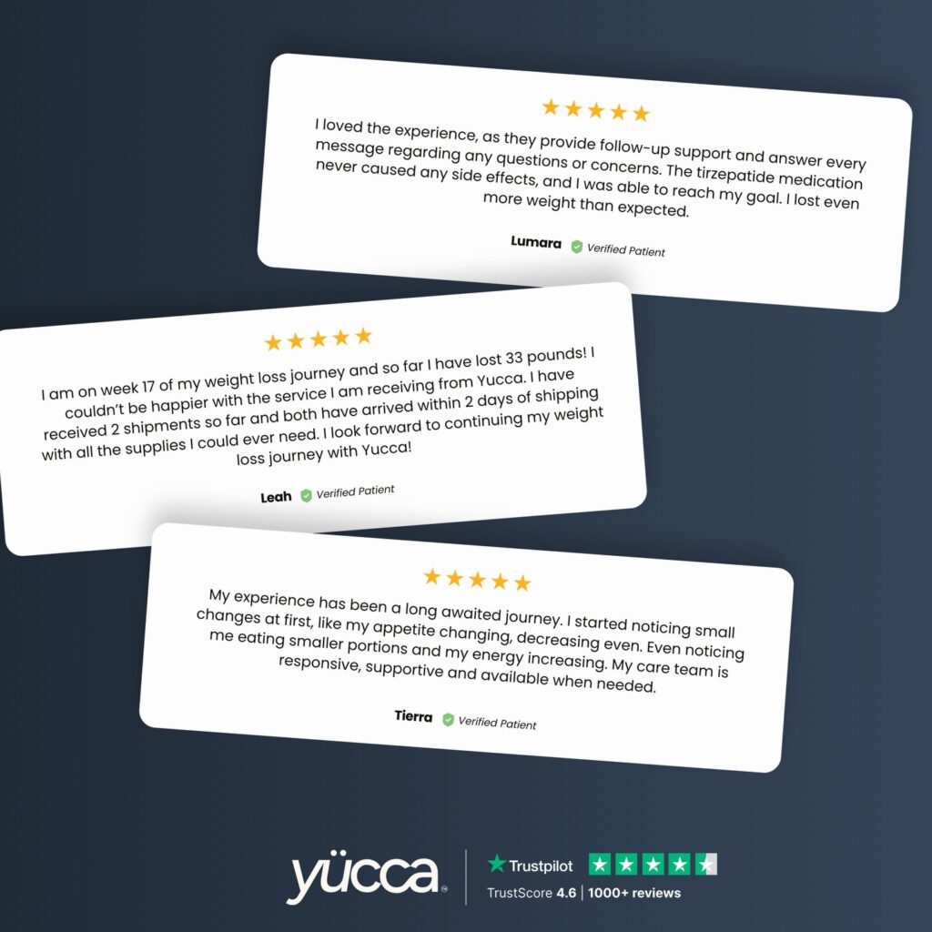 Yucca Health GLP-1 semaglutide injection vial - best fat burning supplement for weight loss