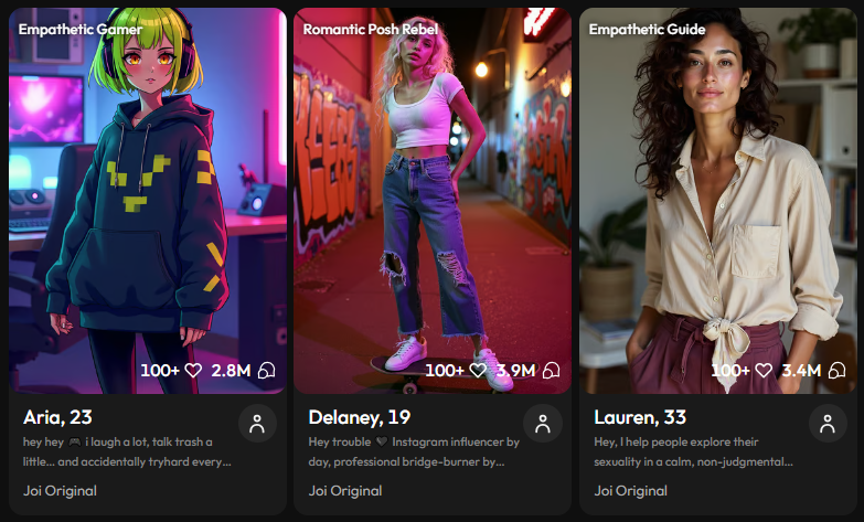best AI girlfriend websites 2025 – virtual AI girlfriend on Joi.ai