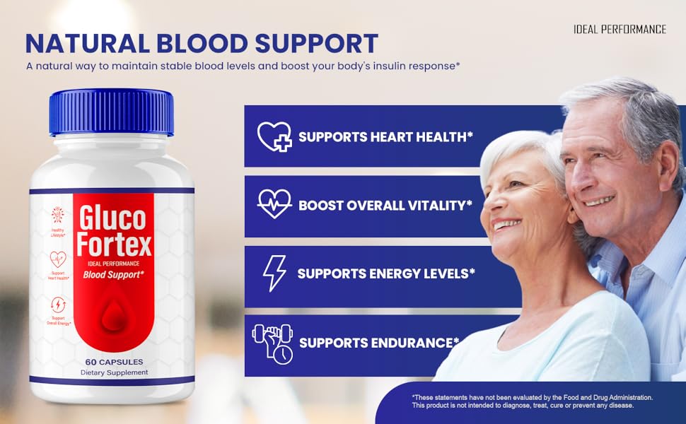 glucofortex blood sugar support supplement capsules bottle