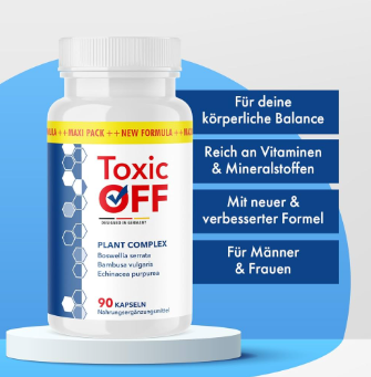 toxic off parasite cleanse supplement capsules bottle
